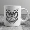 Stunning Owl Printable Image In DXF For Free Download