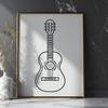 Beautiful Guitar In DXF Format - Free Download