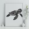 Stunning Sea Turtle - Laser DXF