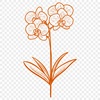 Creative Orchid In SVG - For Free Download, Commercial Use