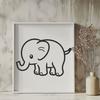 Stunning Standing Elephant - DXF