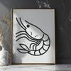 Unique Shrimp SVG - For Laser Cutter Project