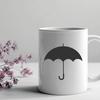 Rainy Day Umbrella Silhouette Vector Graphics Simple vector illustration of a rain umbrella in silhouette.