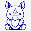 Beautiful Rhino In SVG, PNG, PDF And DXF File Formats - Free