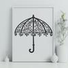 A colorful illustration of a compact umbrella with a sturdy frame and waterproof canopy.