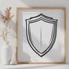 Vector Shield Icon Graphic for Digital Design and Printing A graphic shield icon suitable for vector design and clip art.
