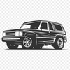 Artistic Car In SVG, PNG, PDF And DXF File Formats - Free