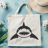 Free Shark Clip Art SVG A detailed illustration of a shark, suitable for vector design and cutting machines.