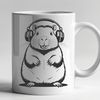 An outline vector design of a capybara, suitable for use in graphic design projects.