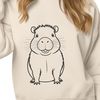 Capybara Vector Graphic A high-resolution SVG vector image of a capybara, suitable for digital designs and cutting machine projects.