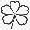 Beautiful Leaf Clip Art A high-quality illustration of a clover-shaped leaf with detailed design and clean lines.