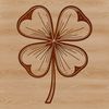 Clover Leaf Illustration A single leaf with three leaflets, commonly found in clover plants.