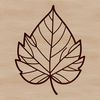 Beautiful Leaf Icon for Digital Projects A stylized illustration of a single leaf with rounded edges and smooth curves, suitable for use in digital design projects.