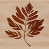 A digital illustration of a single green leaf with veins, suitable for vector design and cutting machine projects.
