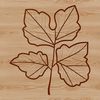 Nature's Jewel Illustration A detailed illustration of a single green leaf with rounded edges and veins, suitable for vector design projects.