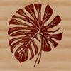Nature-Inspired SVG Vector Art Leaf A detailed monstera leaf with intricate veins, suitable for vector design and cutting machine projects.