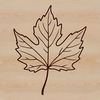 A stylized vector graphic of a maple leaf suitable for various design applications.