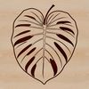 A single green leaf with pointed tips and veins, suitable for vector art designs.