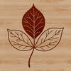 Nature's Emblem - A Simple Leaf Design Simple vector design of a green leaf with pointed tips and veins.