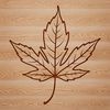 A simple illustration of a single leaf with veins and edges, suitable for use as clip art in various digital design formats.