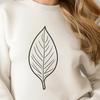 Intricately Designed Leaf Illustration An intricately designed vector graphic of a leaf suitable for various design projects.