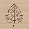 Nature's Delight SVG Leaf Design An isolated vector design of a natural leaf shape with smooth edges.