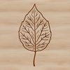 A stylized vector illustration of a single leaf, suitable for digital design and crafting.