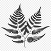Vector Leaf Design A single, stylized leaf with veins, suitable for vector design and cutting machine projects.