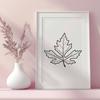 Beautiful SVG Leaf Graphic Symbol A detailed illustration of a maple leaf in vector format, suitable for digital and commercial applications.