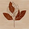 Simple Green Leaf Design A stylized illustration of a single leaf with veins and edges.