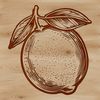 A digital representation of a lemon fruit in a vector format.