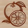 Vibrant Yellow Citrus Fruit A bright yellow citrus fruit with a rounded body and small stem.