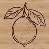 Free Lemon Vector Art A stylized illustration of a lemon fruit with bright yellow and green colors.