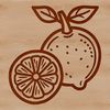 Simple Citrus Icon Design A simple line drawing of a lemon fruit, suitable for vector art.