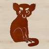Lemur Illustration SVG Design A primate animal illustration in vector format.