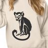 A high-quality digital illustration of a lemur in its natural habitat.