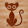Free SVG Animal Icon A vector illustration of a lemur standing on its hind legs.