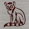 Forest Dweller SVG Icon A primate lemur standing on its hind legs in a forest environment.