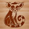 Cute Primate SVG Graphic Design A primate lemur illustration in vector format.