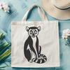 A high-quality vector illustration of a lemur, a type of wild animal native to Madagascar.