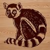Illustration of a wild lemur in a vector format.