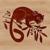 Wild primate animal lemur illustration in vector format.