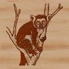 Small Primate SVG Design A detailed illustration of a small primate lemur in a natural environment.