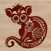 A digital illustration of an ornate Lemur animal, suitable for various uses.