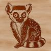 Madagascar Native Animal Vector Graphic A vector illustration of a lemur, a small primate native to Madagascar, suitable for printing and digital design.