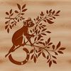 A digital illustration of a lemur in naturalistic pose.