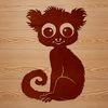 A digital illustration of a lemur, a wild animal native to Madagascar.