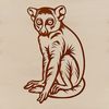 A digital illustration of a wild animal lemur in a natural habitat setting.