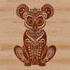 An illustration of a wild animal, specifically a lemur, in a simple yet detailed design.