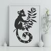 Beautiful Lemur SVG, PNG, PDF And DXF Files